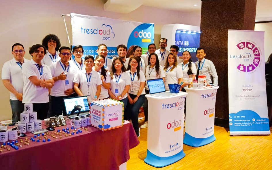 Foto del equipo Trescloud en Odoo Row Show 2023