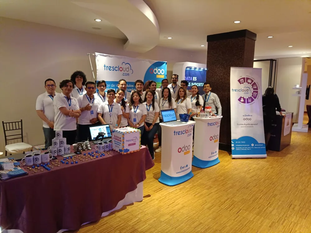 Foto del equipo Trescloud en Odoo Row Show 2023